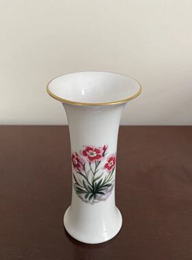 Royal Worcester 皇家伍斯特 英国中古描金骨瓷直筒花瓶 花卉笔筒