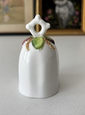 COALPORT 科尔波特 手工蝴蝶花卉瓷骨瓷摆件 手绘铃铛 装饰餐铃