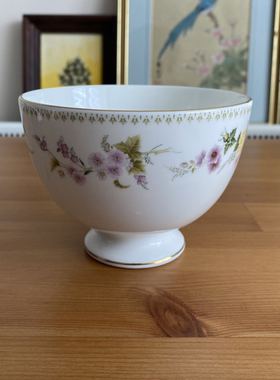 Wedgwood 韦奇伍德 Mirabelle 描金骨瓷中古糖碗 英国下午茶糖缸