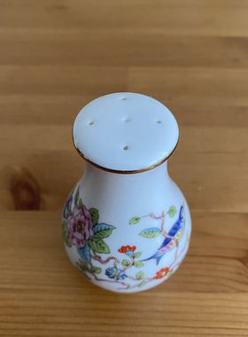 AYNSLEY 安兹丽 PEMBROKE 花鸟装饰摆件调料瓶 英国骨瓷胡椒罐