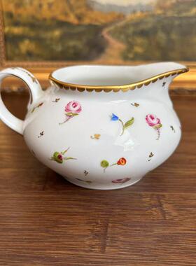 Nyon Swiss 瑞士国瓷 孤品收藏手绘鎏金奶壶 古董水壶 瓷器摆件