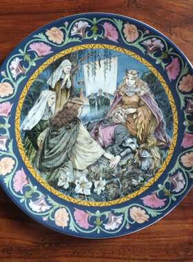 Wedgwood 英国韦奇伍德 80年代限量碟收藏盘 亚瑟王传说摆盘 赏盘