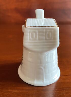 COALPORT 科尔波特 英国 风车收藏摆件瓷盖 描金装饰红酒瓷瓶盖