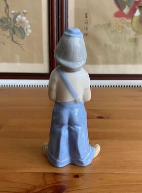 Vintage 西班牙 欧洲中古手工音乐小丑瓷偶摆件 西洋收藏瓷器娃娃