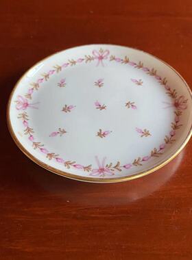 AK Kaiser 凯撒 德国中古花卉小圆碟 Vintage收藏摆件碟 装饰瓷盘