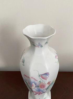 AYNSLEY 安兹丽 Little Sweetheart 小甜心八角花瓶 英国骨瓷花器