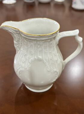 Rosenthal 卢臣泰 德国 Classic 经典 白瓷纹饰奶壶 浮雕描金糖罐