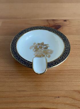 则武 Noritake 日本百年收藏手绘小烟缸 古董装饰碟 灰皿 瓷摆件