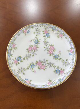 Coalport 科尔波特 Trellis Rose 格子玫瑰小碟 英国描金摆件盘
