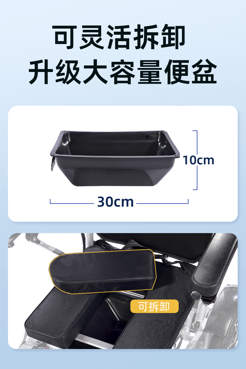 电动轮椅智能全自动带坐便器便盆老年人残疾人专用折叠可躺代步车 - 图1