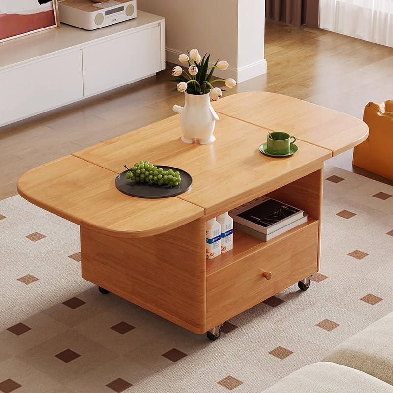 可移动实木折叠茶几餐桌两用经济型简约边几小户型客厅沙发边柜,淘宝优惠券,粉丝福利购,淘宝优惠卷