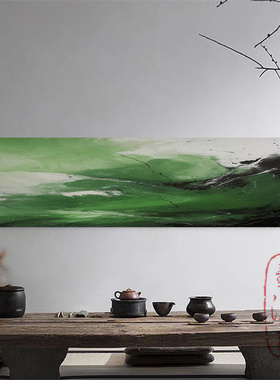 原创手绘山水风景新中式油画