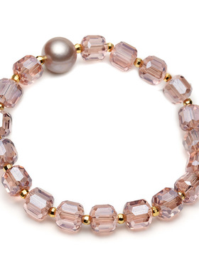 直播货源淡水珍珠随型单圈手链方糖手串简约夏天手饰品女优雅时尚