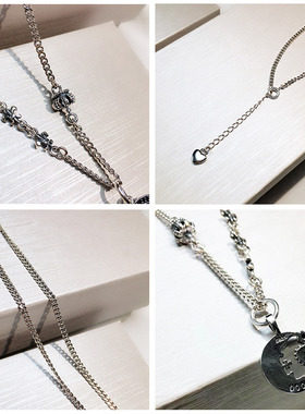 925纯银项链女INS皇冠高级感