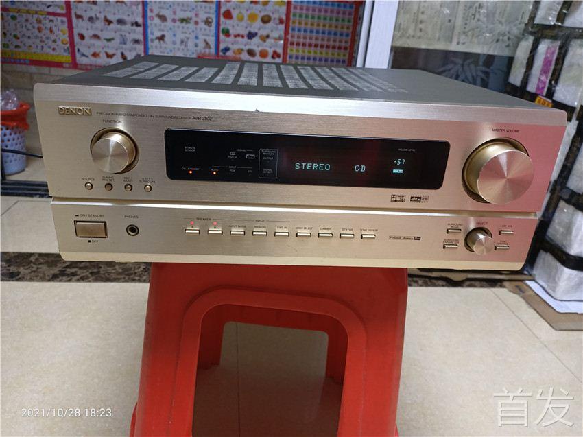 日本进口功放机 DENON/天龙AVR-2802 AV功放大功率DTS影院放大器. - 图0