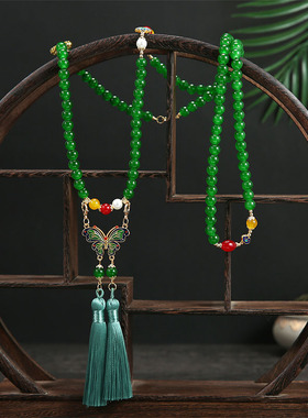 项链女新中式国风斜挎链复古