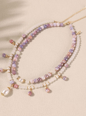 汉服配饰额饰软璎珞古风项链女珍珠璎珞项圈复古唐风襦裙古装坦领