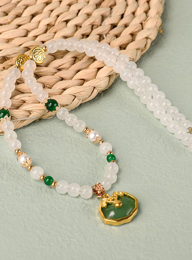 国潮项链串珠甜美汉元素配饰