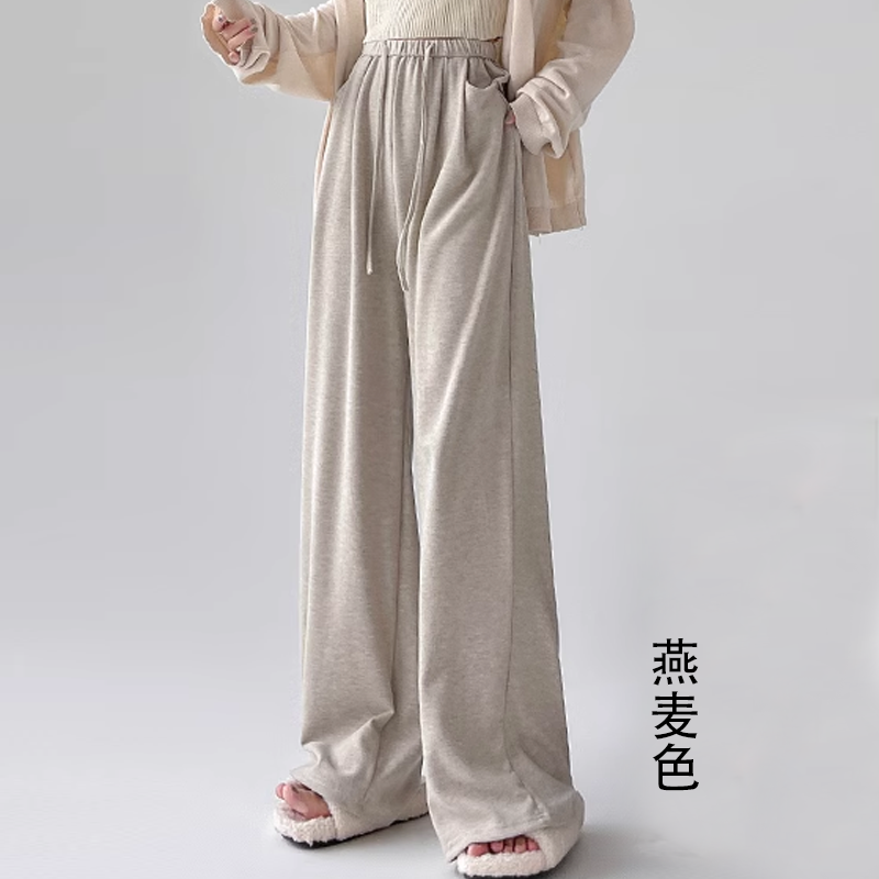 唐狮DESSO格雷系糯米裤2024秋季新款松弛感高腰阔腿裤女无口袋版_淘宝内购会_女装/女士精品