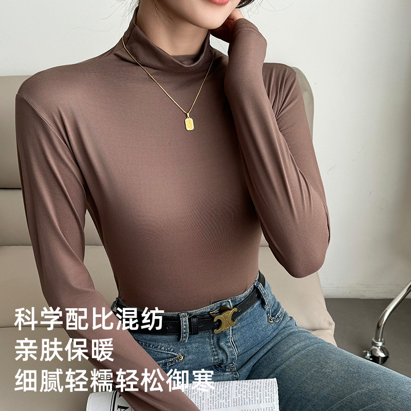 唐狮DESSO螺纹修身长袖正肩t恤紧身弹力基础款纯色内搭打底衫女秋_淘宝内购会_女装/女士精品-第3张图片-提都小院