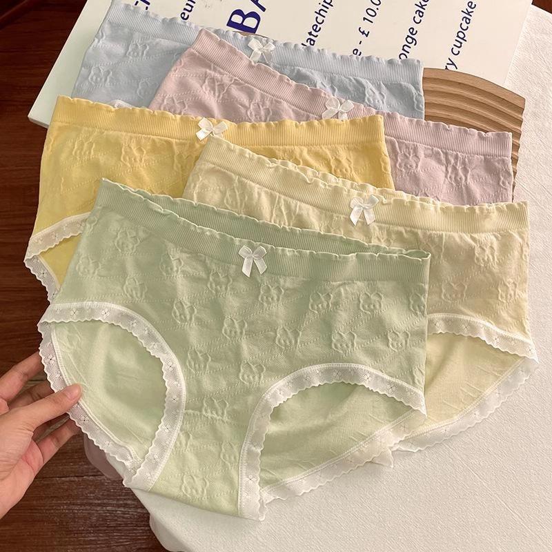 啄木鸟新款内裤女无痕舒适纯棉裆抑菌中腰蕾丝边收腹包臀三角裤_淘宝内购会_女士内衣/男士内衣/家居服