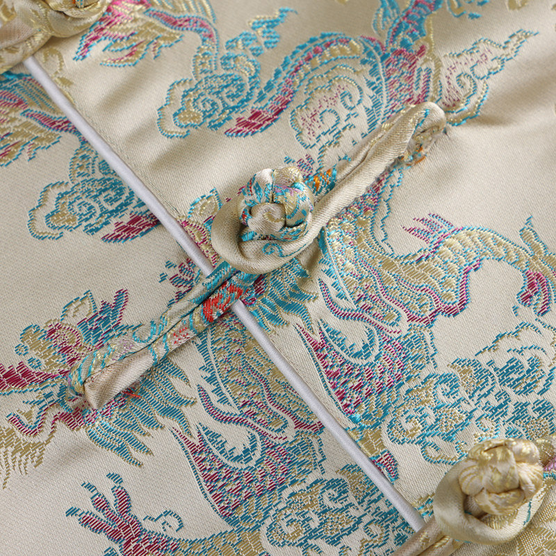 春秋季唐装男中国风立领宽松五彩祥龙提花外套男国潮复古改良上衣,淘宝优惠券,粉丝福利购,淘宝优惠卷