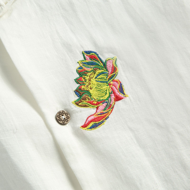 玄笙唐装男中国风春秋季亚麻刺绣长袖衬衫男中式改良盘扣立领衬衣,淘宝优惠券,粉丝福利购,淘宝优惠卷