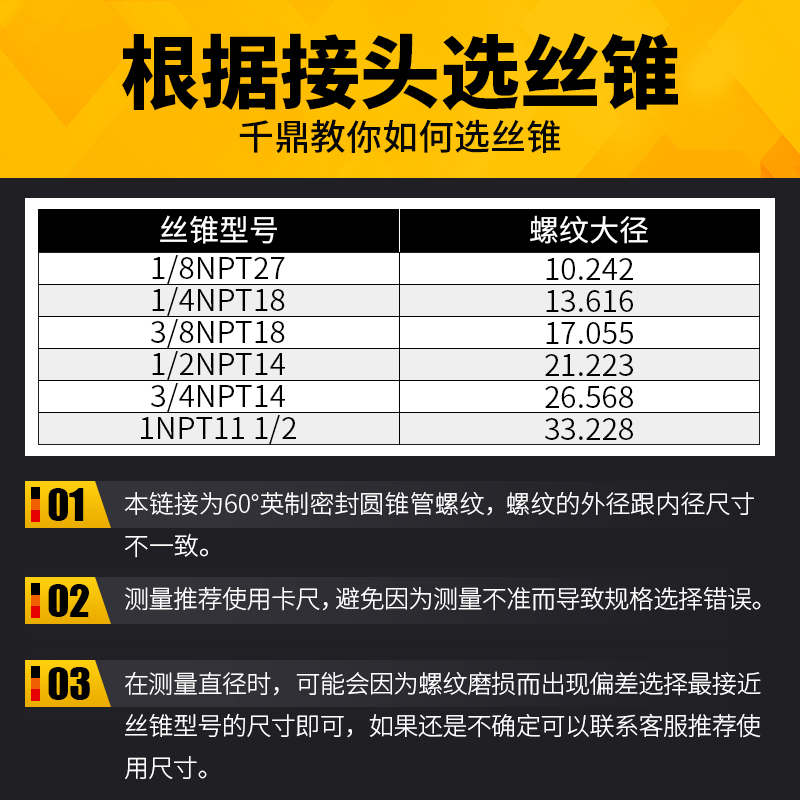 管螺纹丝锥水管丝攻NPT1/8-27 1/4-18 3/8-18 1/2-14 5/8-14 3/4