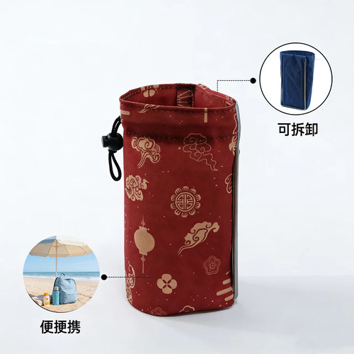 便携式拓展杂物袋双肩包通用水壶收纳袋书包侧袋拓展挂袋雨伞收纳 - 图3