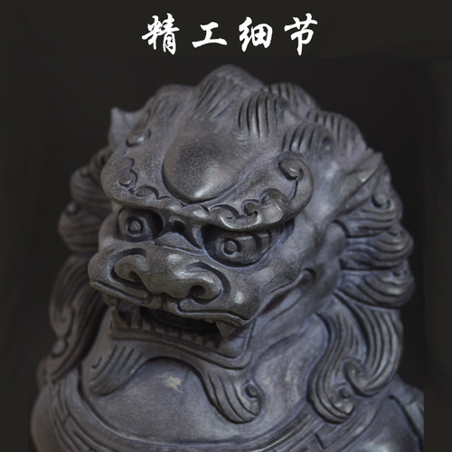 石雕青石石狮子一对家用看门镇宅大门口庭院墓前石头狮子摆件小号 - 图0
