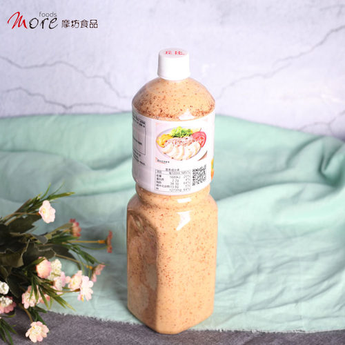 【摩坊】丘比沙拉汁 焙煎芝麻口味1.5L寿司蔬果沙拉酱烘焙原料 - 图0