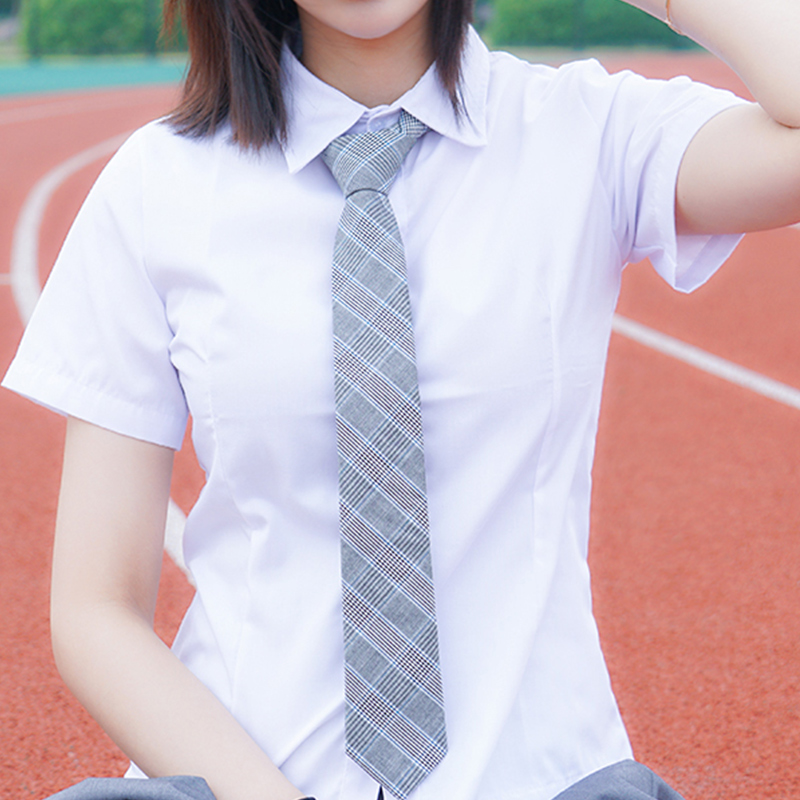 DK/JK制服领带日韩系衬衫配饰男女学生学院风手打条纹高中生班服-图0