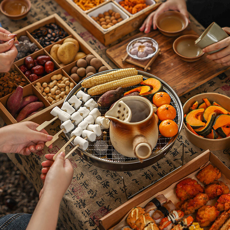 围炉煮茶全套套装器具室内外网红便携式2025年新款烤火炉碳家用 - 图2