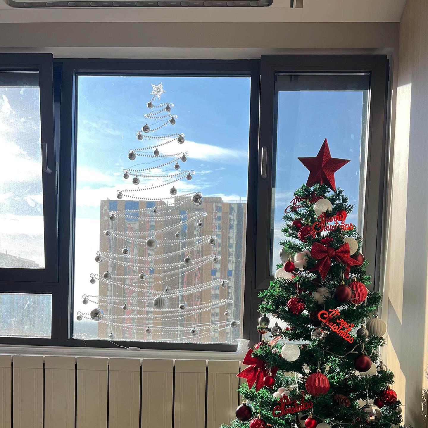 圣诞节装饰氛围客厅场景布置家用珍珠珠链手工diy窗户墙面圣诞树,淘宝优惠券,粉丝福利购,淘宝优惠卷