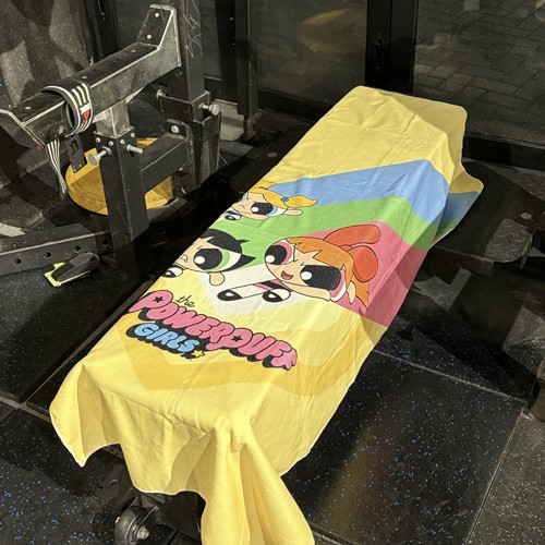 飞天小女警健身吸汗毛巾双面可用隔脏撸铁垫巾超细纤维跑步沙滩巾 - 图2