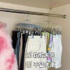 Stainless steel multi-clip trouser clip hanger