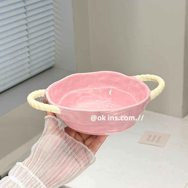 泡面碗带手柄陶瓷双耳汤碗大号家用麻辣烫碗吃螺蛳粉碗沙拉水果碗,淘宝优惠券,粉丝福利购,淘宝优惠卷