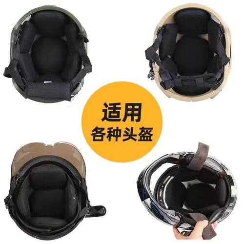 解决各种头盔大小稳定神器内衬垫通用电瓶车海绵垫魔术贴可拆卸洗 - 图0