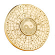 黄铜复古实心多层螺旋旋转罗盘太极八卦指尖陀螺手把件轮盘玩具大