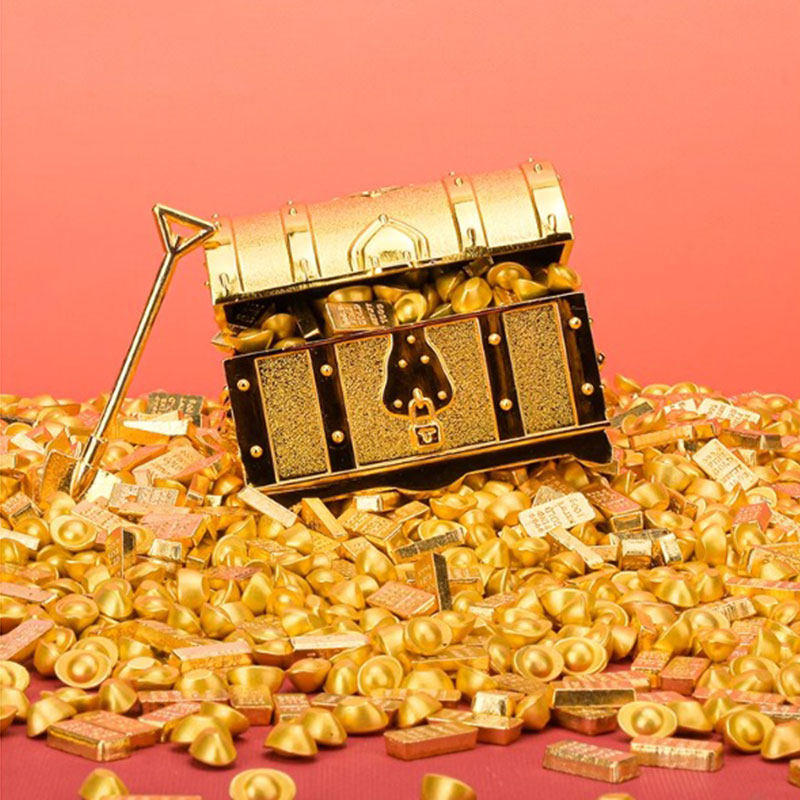 招财藏宝箱金元宝摆件聚财百宝箱金条金铲小金库办公室桌面装饰品,淘宝优惠券,粉丝福利购,淘宝优惠卷
