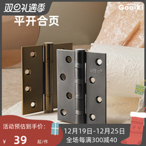 Toilet Room Door Leaf Hinge Flat Open 180 Degrees Stainless Steel Hinge 4 Inch Hinge Thickened Hardware Hinge Wooden Door