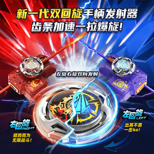 奥迪双钻飓风战魂赤金王座陀螺斗战圣佛烈风天翼玩具限定礼盒套装 - 图1