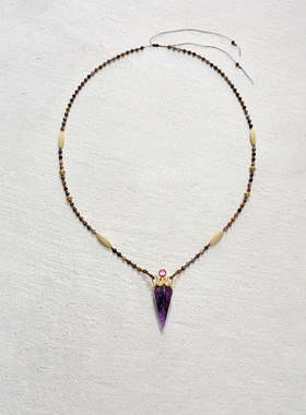 Apt 26SS 白水晶 紫水晶 瓶形吊坠