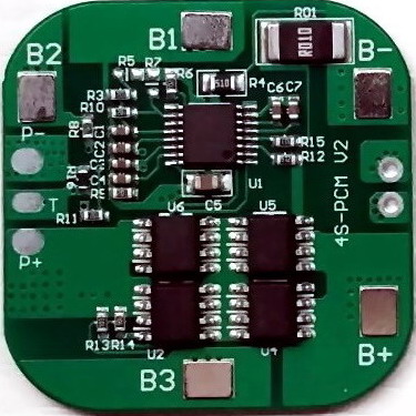 4串14.8V锂电池组保护板，充满电16.8V，方形尺寸，4个18650顶部-图0