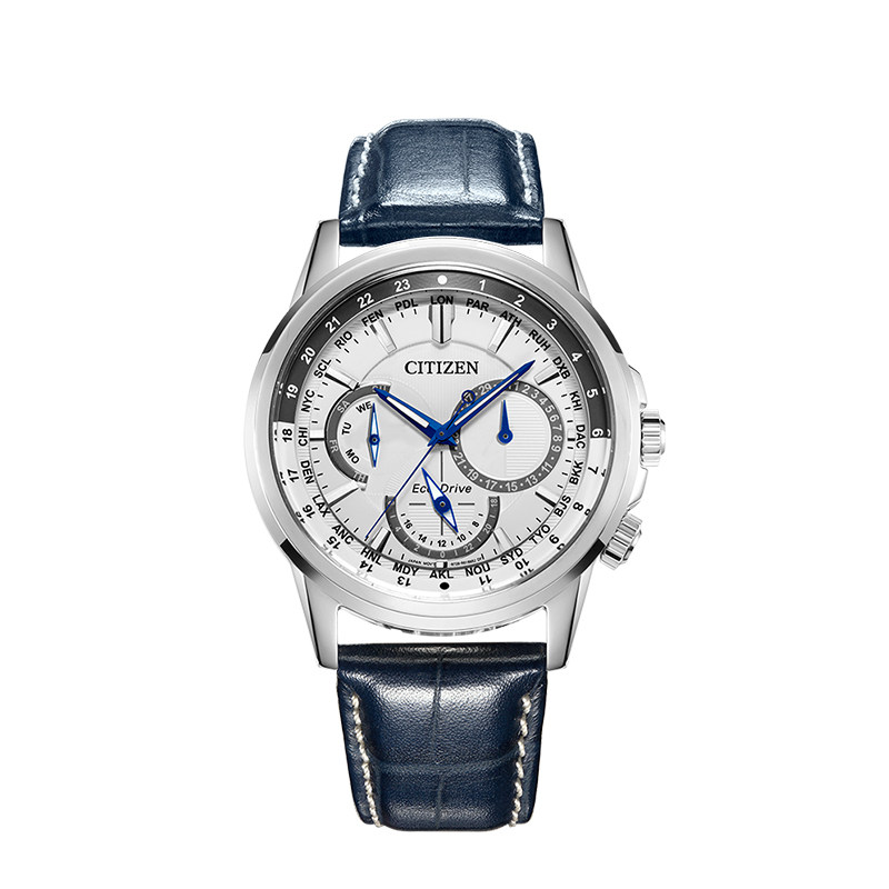 citizen西铁城手表男光动能三眼小蓝针皮带商务轻奢手表BU2020 citizen西铁城手表男光动能三眼小蓝针皮带商务轻奢手表BU2020