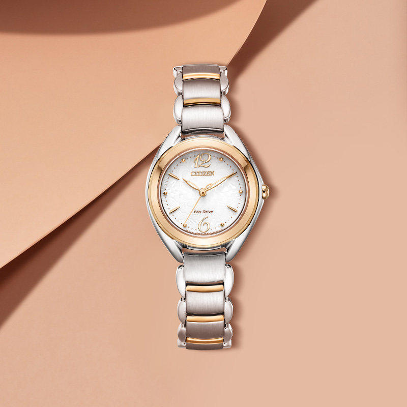citizen西铁城手表女光动能轻奢女士圆盘时尚钢带腕表FE2074-59A citizen西铁城手表女光动能轻奢女士圆盘时尚钢带腕表FE2074-59A