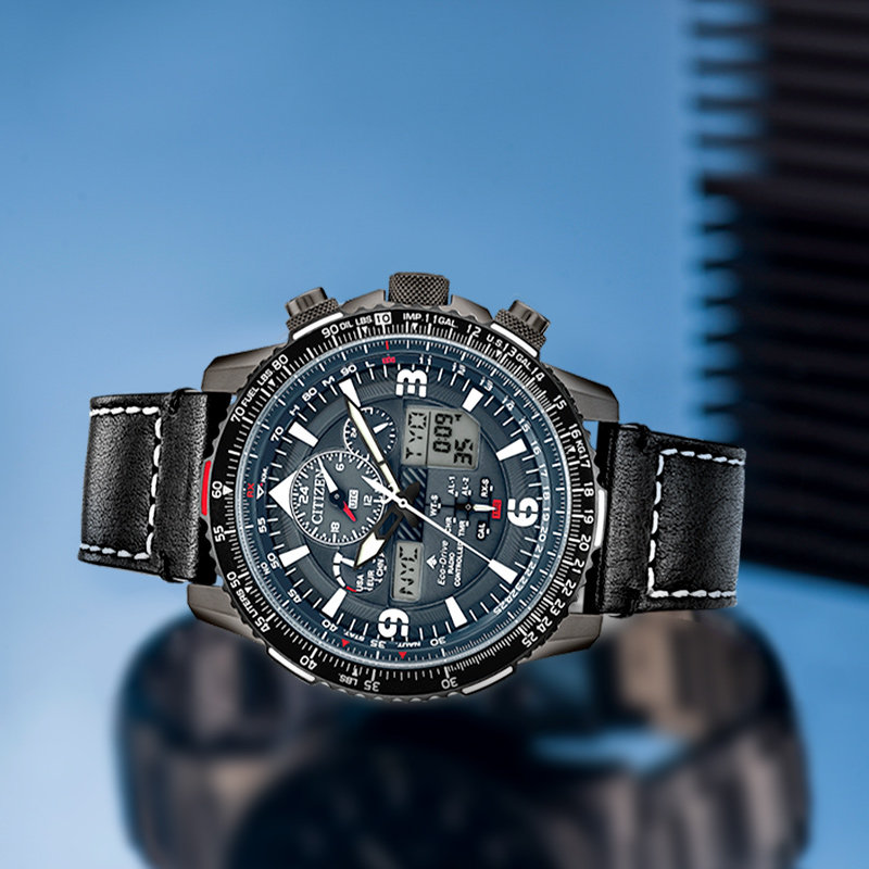 citizen男光动能多局jy8037电波表 西铁城海外日韩腕表