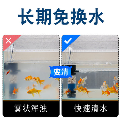 鱼缸过滤器系统整套循环小金鱼缸小型水泵上氧气泵一体陶瓷鱼盆 - 图0