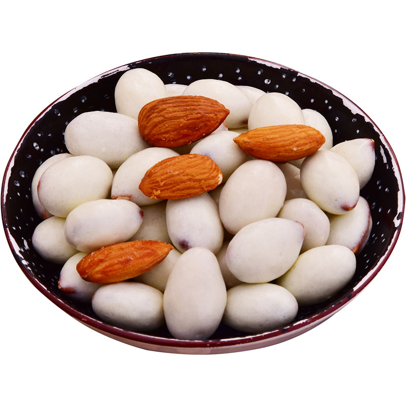 新疆特产酸奶巴旦木仁新品巧克力夹心儿童零食扁桃仁坚果网红奶豆-图3