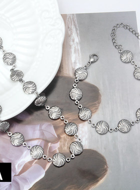 手工女时尚通勤锁骨链不锈钢